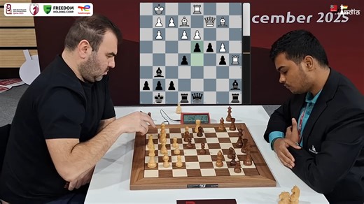 In Round 18 of the FIDE World Blitz Championship 2025, young Indian Grandmaster Pranesh M was up against Shakhriyar Mamedyarov with the Black pieces. Watch this entertaining game where Pranesh tricks Mamedyarov left, right and center - just like Magnus Carlsen said Pranesh did to him back in Qatar Masters 2023! Video: ChessBase India Edited by: Himank Ghosh #Chess #ChessBaseIndia #chesstactics #worldblitz #blitzchess | ChessBase India