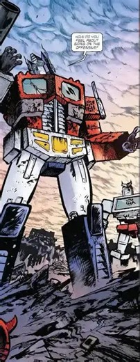 Optimus Prime steals Megatron's arm cannon?