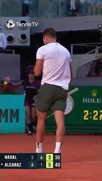 Unreal Alcaraz Madrid '22 Final Game vs Nadal 😅