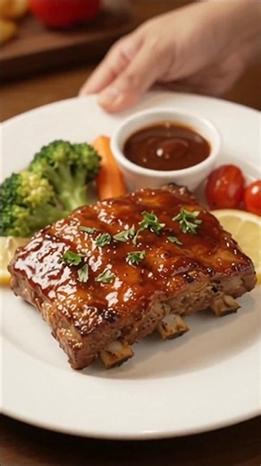 🔥🍖 Juicy BBQ Pork Ribs with Sticky Sauce | Delicious Grilling ASMR 🤤🔥 #BBQ