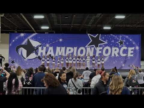 D7 Champion Force Cheer Michigan State Competition, January 24th Novi, MI