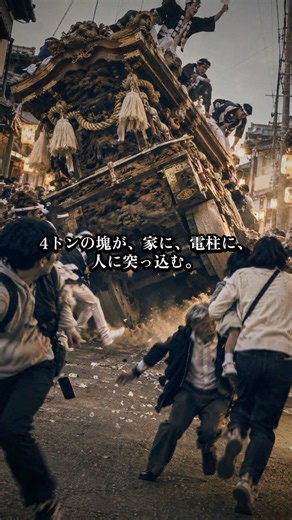 【閲覧注意】毎年のように死人が出る祭り…だんじり祭り #だんじり #横転 #事故 #危険