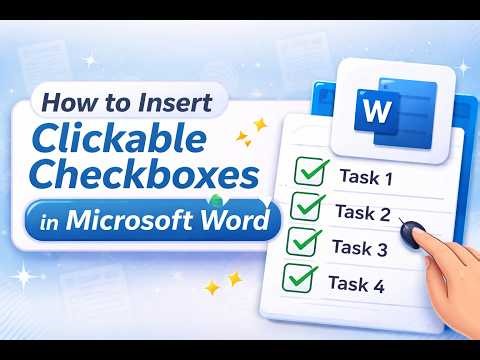 How to Insert Clickable Checkboxes in Microsoft Word ✔️