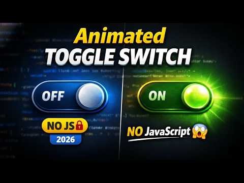 How to Create Animated Toggle Switch Using HTML & CSS Only | Coding Cloud