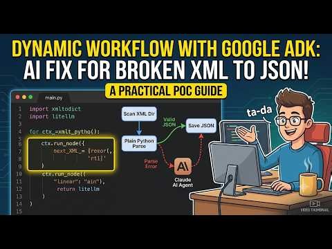 Google ADK Dynamic Workflows Explained — Auto-Fix Broken XML → JSON with Claude (LiteLLM)