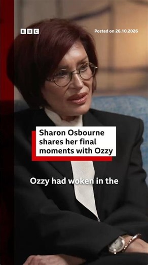 Sharon Osbourne reveals her final moments with Ozzy. #OzzyOsbourne #SharonOsbourne #BBCNews