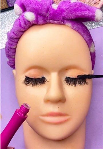 ASMR Fast makeup beautiful skincare pink purple #asmr #asmrsounds #asmrvideo #mannequin #forgirls