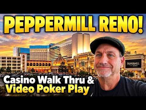 Peppermill Casino, Reno. Walk Thru and VP Play
