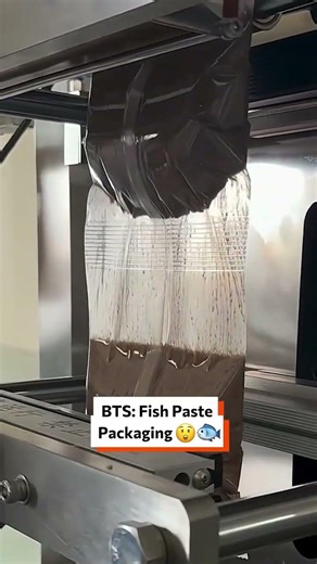 BTS: Fish paste packaging 😲🐟 #bts #fish #packaging