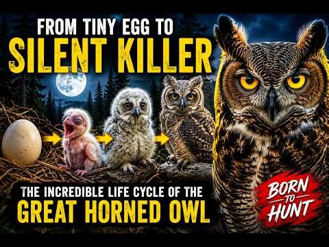 🦉 From Tiny Egg to Silent Killer | The Incredible Life Cycle of the Great Horned Owl