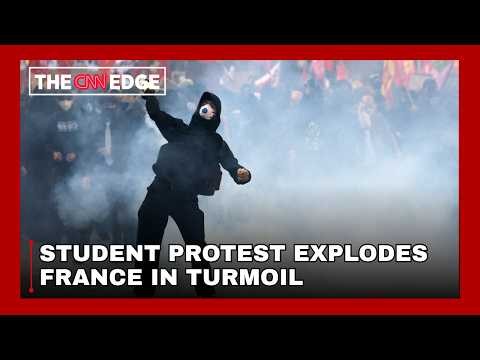 France Protests Escalate: Paris Students Clash With Police, Tear Gas Fired | School Protest |N18G