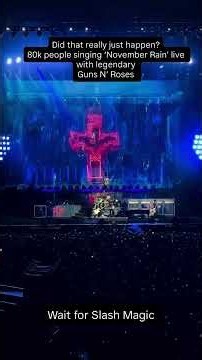 GunsNroses Live-November Rain- 80k ppl- SLASH🎸♥️ #novemberrain #gunsnroses #metlifestadium #concert