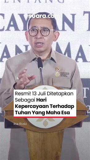 Pemerintah resmi menetapkan 13 Juli sebagai Hari Kepercayaan terhadap Tuhan Yang Maha Esa. Penetapan tersebut tertuang dalam Surat Keputusan Menteri Kebudayaan Nomor 135 Tahun 2026 sebagai bentuk pengakuan negara terhadap penghayat kepercayaan sekaligus upaya memperkuat nilai keberagaman dan persatuan Indonesia. Menteri Kebudayaan Fadli Zon mengatakan peringatan Hari Kepercayaan terhadap Tuhan Yang Maha Esa menjadi pengingat bahwa Indonesia dibangun di atas fondasi keberagaman, toleransi, dan pe