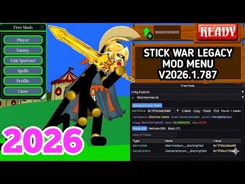 Stick War Legacy MOD MENU v2026.1.787 | UNLIMITED Gold, Diamond & More!