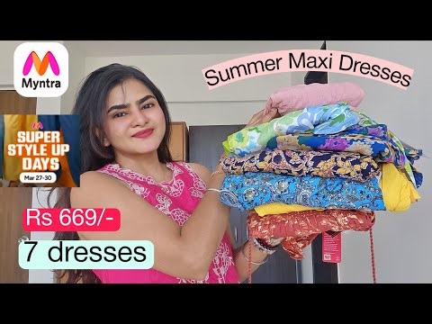 MYNTRA maxi dress Haul | Affordable maxi dresses | Latest Printed Maxi dresses | Online shopping