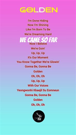 HUNTR/X - Golden (Lyrics) | KPop Demon Hunters ✨ #shorts #kpop #lyrics