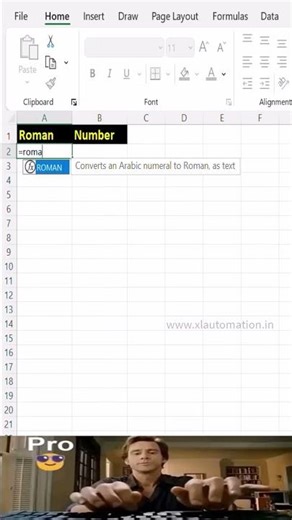 How to generate roman and normal numbers in excel #excel #office #spreadsheet