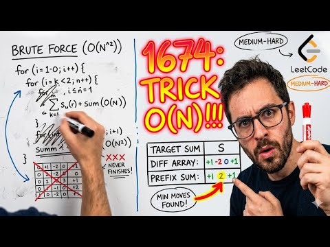 Brute Force Fails Here 💀 | LeetCode 1674 Java (Prefix Sum Trick 💡)