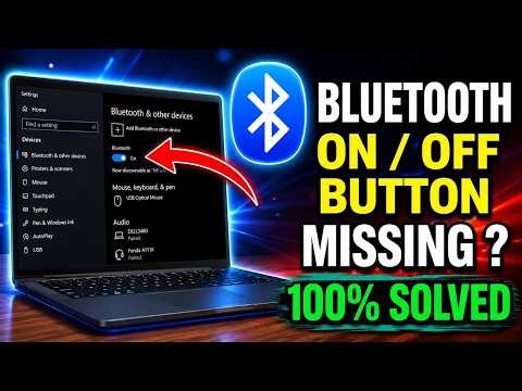 Bluetooth Toggle Missing in Windows 10/11? Fix Bluetooth Not Showing on PC & Laptop (Easy Solution)