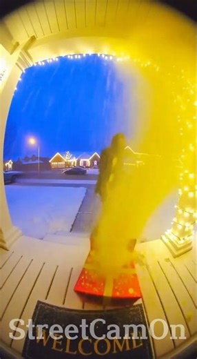 Masked Thief Tries to Steal a Christmas Gift… Instantly Regrets It #instantkarma #porchpirate #funny