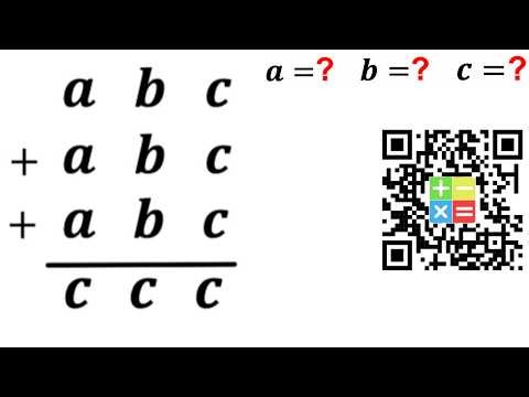 Can you solve for a b and c? | (Math Olympiad) | #math #maths