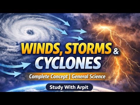 Winds, Storms and Cyclones || Study With Arpit #wind #storm #cyclone #gk