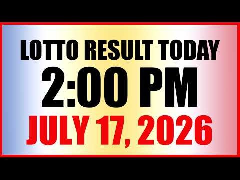 Lotto Result Today 2pm Draw July 17, 2026 Swertres Ez2 PCSO