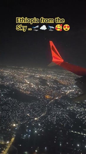 ✈️ Captured this while flying to India… priceless moment! Blue sky, golden land Ethiopia from above!