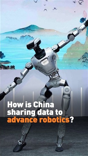 How is China sharing data to advance robotics?