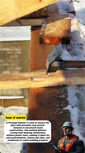 Traditional Timber Framing Joint Installation Using Hand Tools