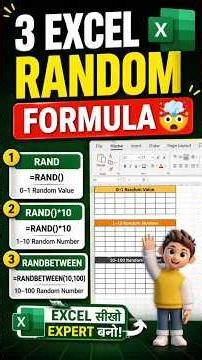 👉 3 Excel Random Formula 🤯.#Excel #ExcelTricks #ExcelFormula #LearnExcel #ExcelShorts