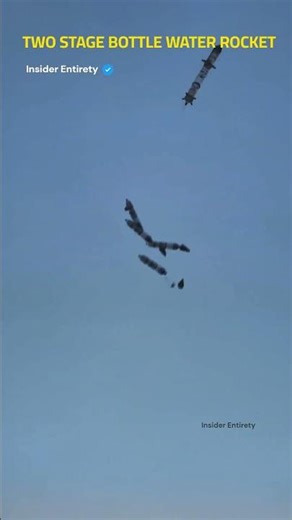 Students Build a Two-Stage Rocket From Plastic Bottles 🚀 | Water Rocket Physics #physics #tech