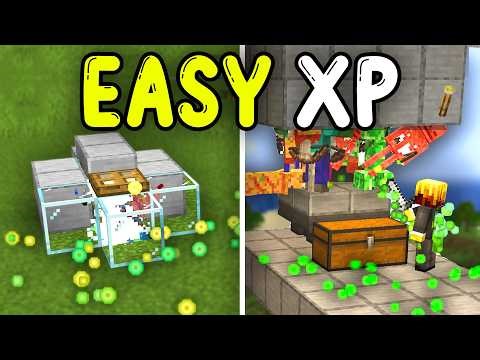 TOP 5 EASIEST XP Farms YOU NEED! Minecraft Bedrock 1.21/26.1+!