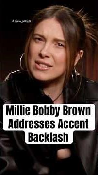 Millie Bobby Brown Addresses Accent Backlash #shorts #milliebobbybrown #strangerthings