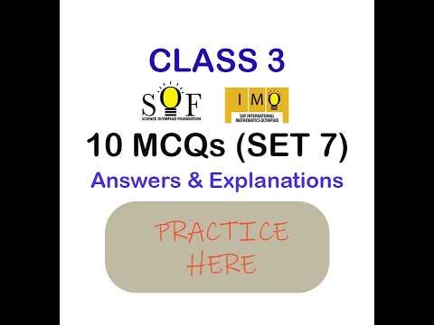 SOF Maths Olympiad Preparation |Class 3 |10 MCQs with Answers & Explanations |Set 7 | Everyday Maths