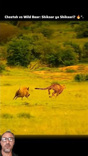 “Cheetah Got Shocked By Angry Boar! 😱👉 Don’t forget to Like 👍, Share 🔁 & Subscribe 🔔