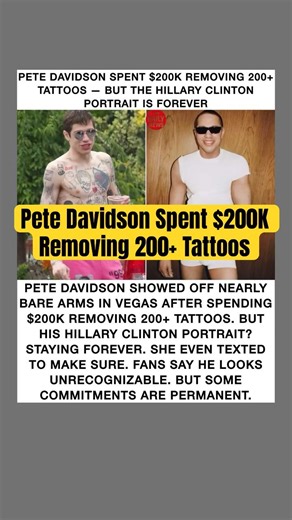 Pete Davidson Spent $200K Removing 200k Tattoos #petedavidson #tatoo #shorts #viral #news #fyp