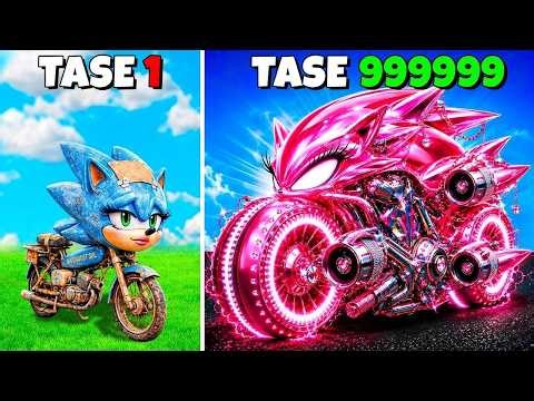 Female Sonicu mootorratas tasemelt 1 kuni 1 000 000-ni GTA 5-s! (Sonic Movie mod)