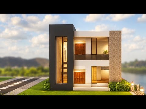 Easy Minecraft Modern House in 10 Minutes