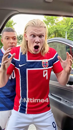 Mbappé Watched the Car Turn Into Chaos 🚗😳 #parody #football #haaland #worldcup