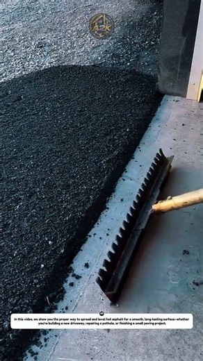 How to Spread Asphalt Perfectly | Asphalt Rake & Paving Tool Guide 🛠️