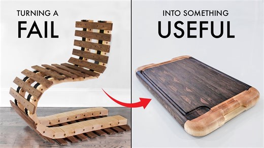 Turning a chair into a cutting board
