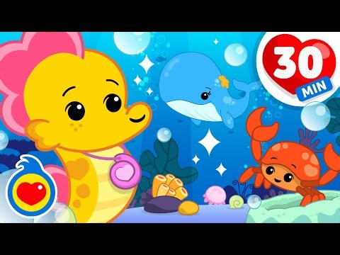 Caballito de Mar 🎵🌊 Y Más Canciones Infantiles Sobre El Mar (30 Min) | Plim Plim