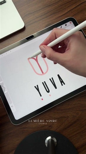 Create Stunning YUVA Name Logo with Procreate #TattooIdeas #NameLogo #LetterLogo