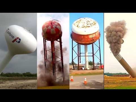 When Giant Water Towers Collapse… You Won’t Believe What Happens! 😳