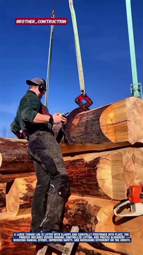 Heavy Log Handling & Precision Placement | Satisfying Timber Work