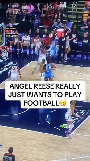NBA Updates on Instagram: "Angel Reese showing off football skills! Not basketball! Watch the clip video! 😂😂😂 #nbaupdates #wnba #angelreese #viralreeĺs #viral"