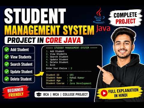 Student Management System using core java