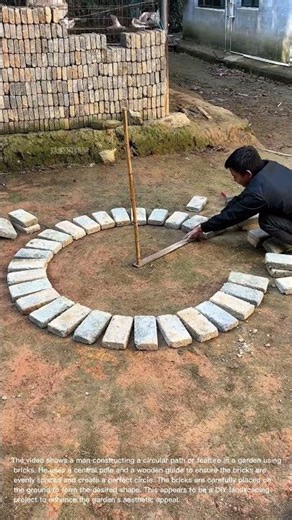 Building a Circular Brick Path: DIY Garden Project