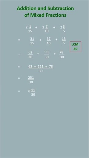 Adding | 3-Mixed Numbers | Taking LCM | #goldysclassroom #reels #shorts #lcm #denominator #fraction